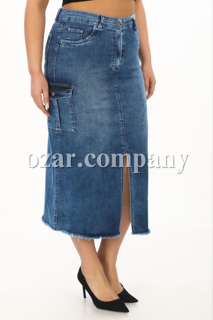 Женская Джинсовая Юбка Gizella (Большие размеры)