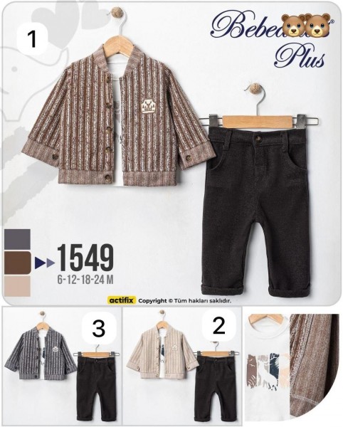 Костюм Тройка На Флисе Для Мальчика Bebedexs (6-12-18-24мес.)