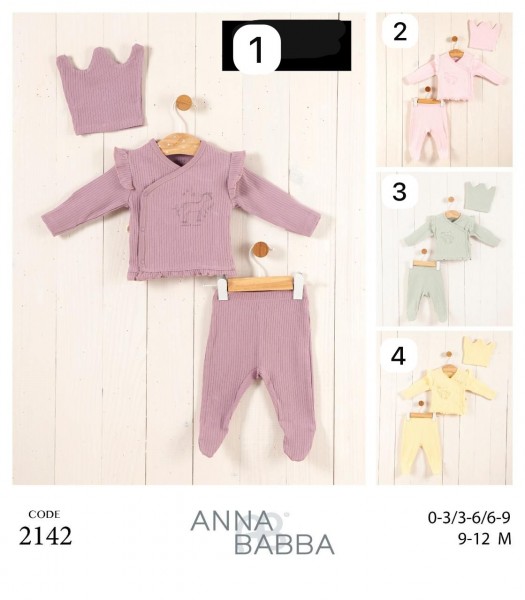 Комплект Для Девочки Anna Babba (0-3/3-6/6-9/9-12мес.)