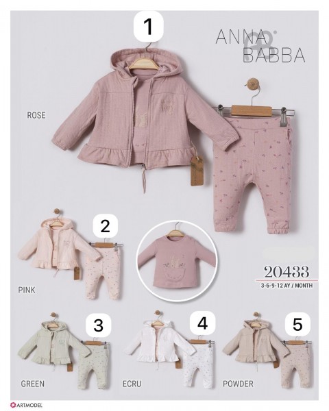 Костюм Тройка Для Девочки Anna Babba (3-6-9-12мес.)