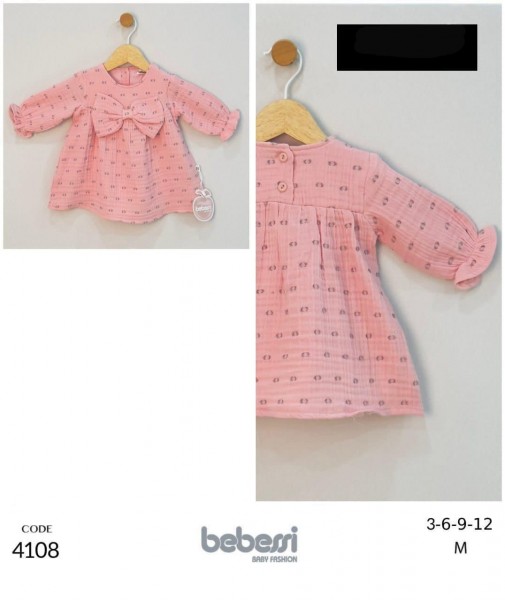 Муслиновое Платье Для Девочки Bebessi (3-6-9-12мес.)