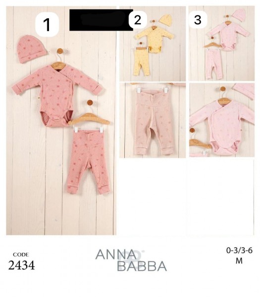 Комплект Для Девочки Anna Babba (0-3/3-6мес.) 
