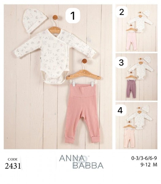 Комплект Для Девочки Anna Babba (0-3/3-6/6-9/9-12мес.)