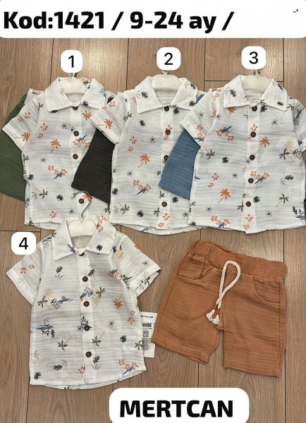 Муслиновый Костюм Для Мальчика Mertcan (9-12-18-24мес.)