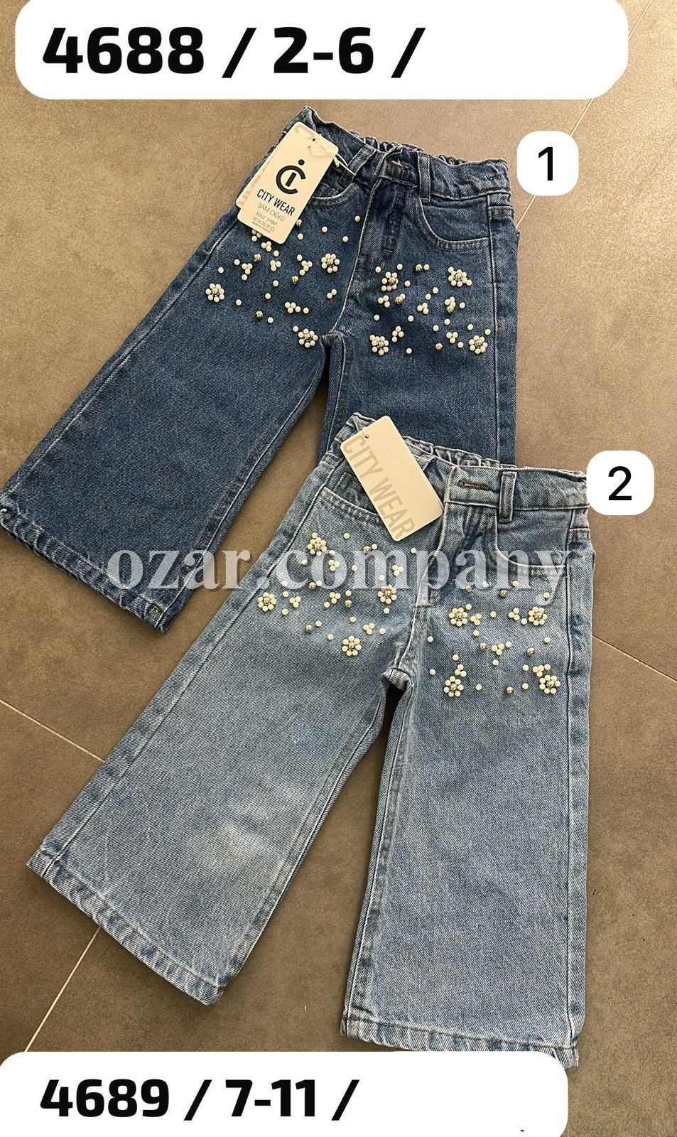 Джинсы Для Девочки City Wear (2-3-4-5-6лет) 