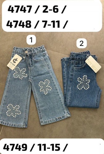 Джинсы Для Девочки City Wear (7-8-9-10-11лет)