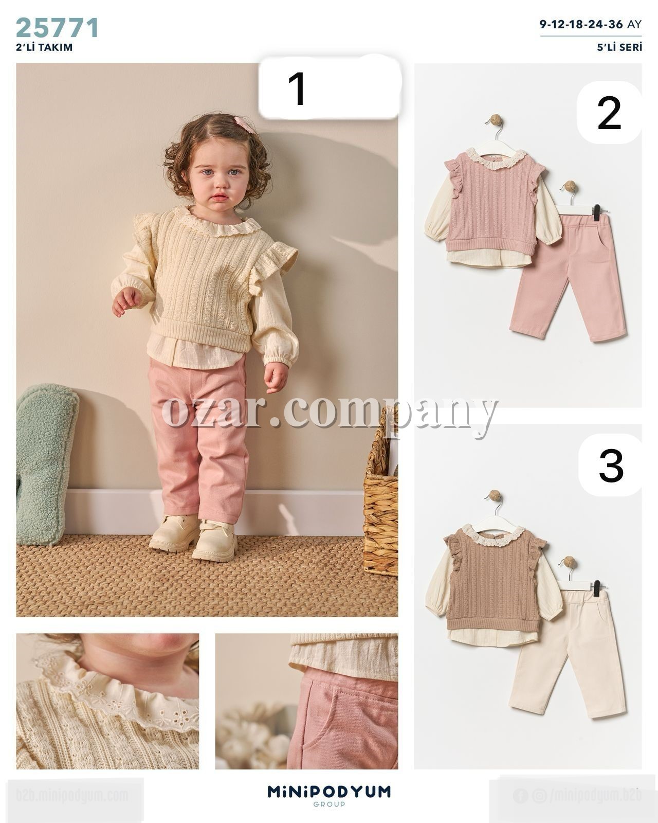 Костюм Тройка Для Девочки Bupper Minipodyum (9-12-18-24-36мес.)