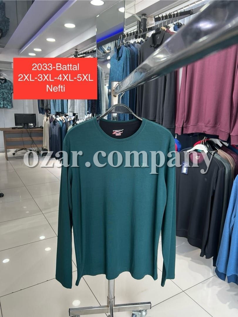 Мужская Футболка На Длинный Рукав Steel Way (Большие размеры)