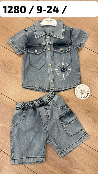 Джинсовый Костюм Для Мальчика Partner (9-12-18-24мес.)