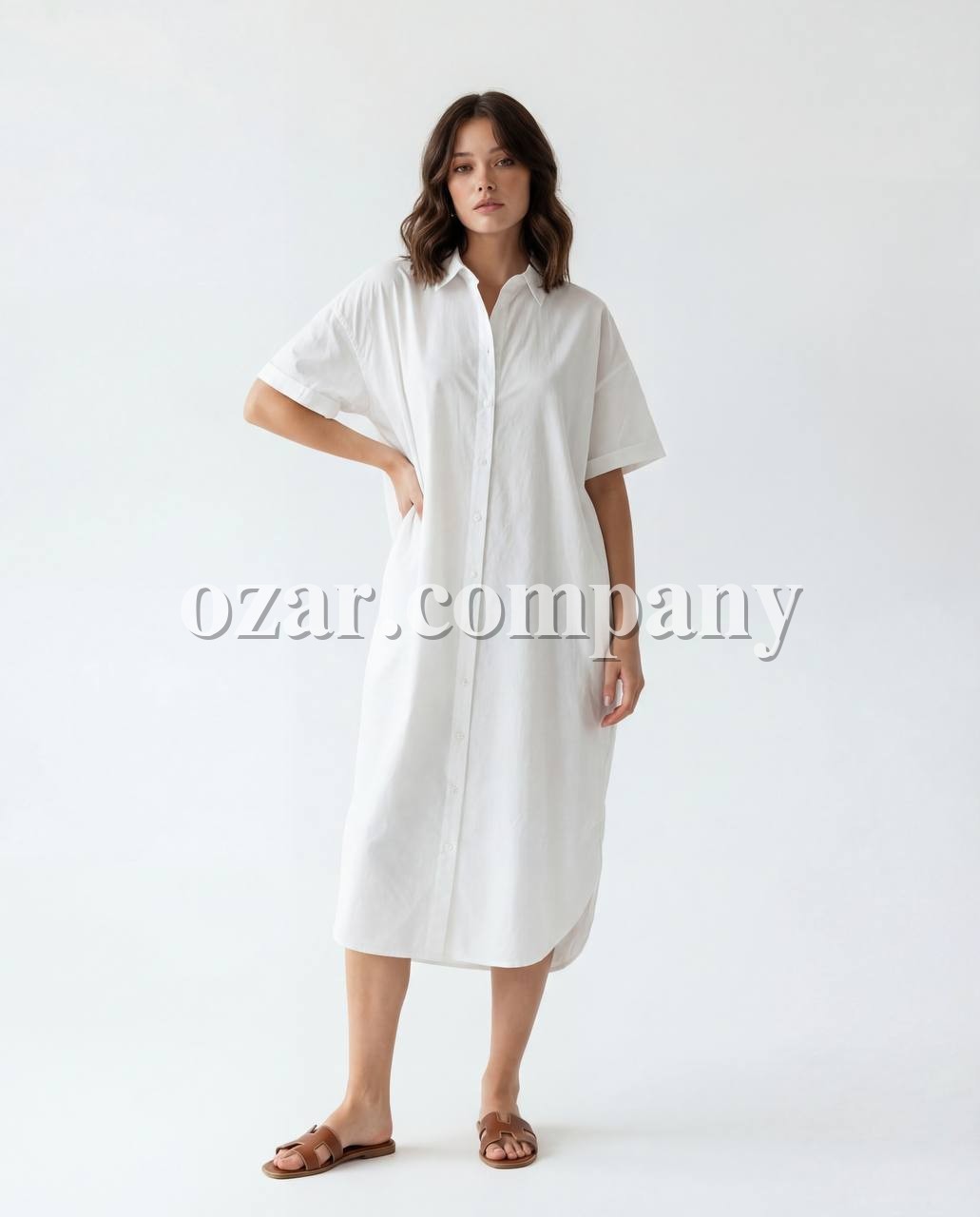 Женское Платье-Рубашка Fame