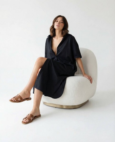 Женское Платье-Рубашка Fame