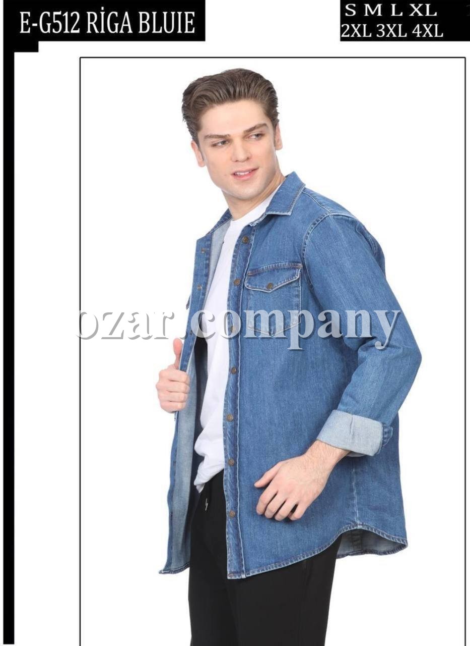 Мужская Джинсовая Рубашка Whitney (Большие размеры)