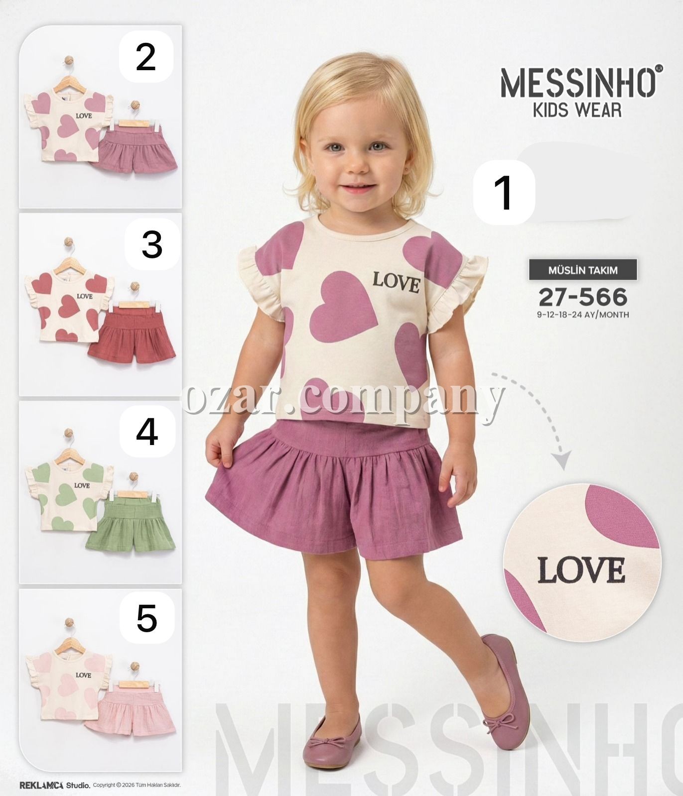 Муслиновый Костюм Для Девочки Messinho (9-12-18-24мес.)