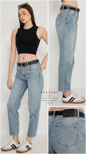 Женские Джинсы Cracpot (Полубатал)