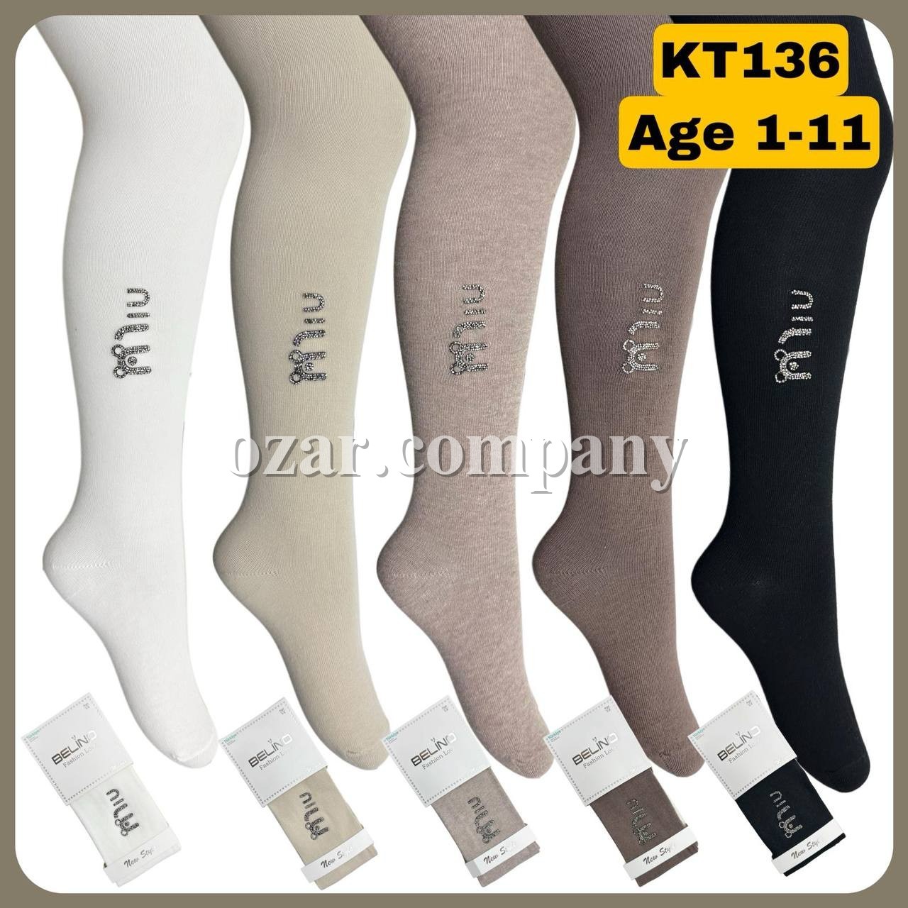 Колготы Со Стразами Для Девочки Belino (3-4лет)