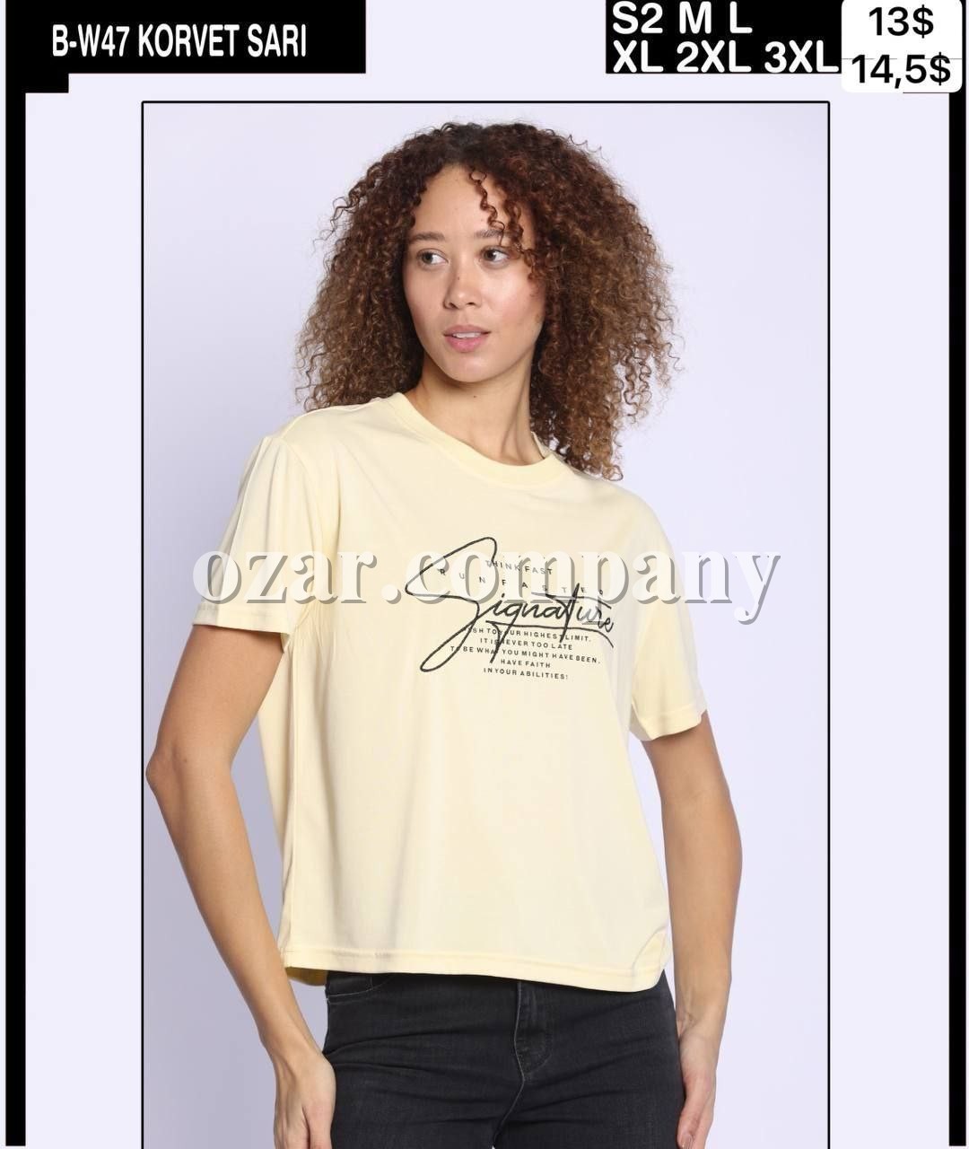 Женская Футболка Whitney (Большие размеры)