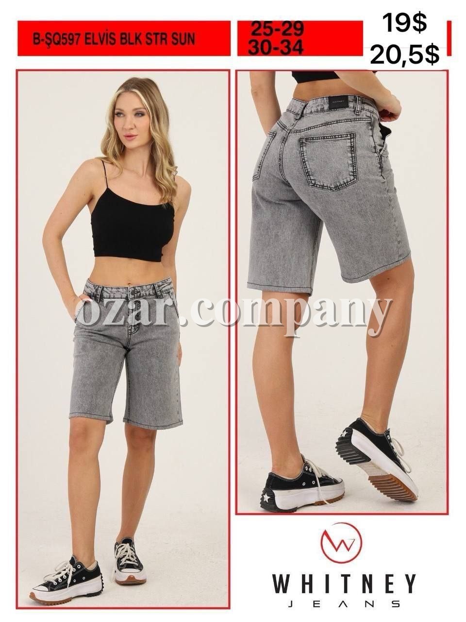 Женские Джинсовые Шорты Whitney (Большие размеры)