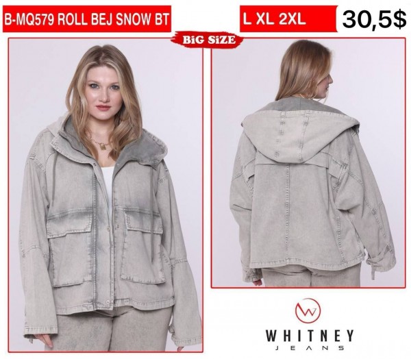 Женская Джинсовая Куртка Whitney (Большие размеры)