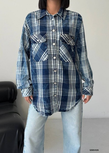 Женская Джинсовая Рубашка Shezzen