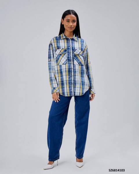 Женская Джинсовая Рубашка Shezzen