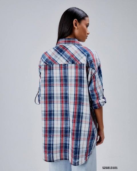 Женская Джинсовая Рубашка Shezzen