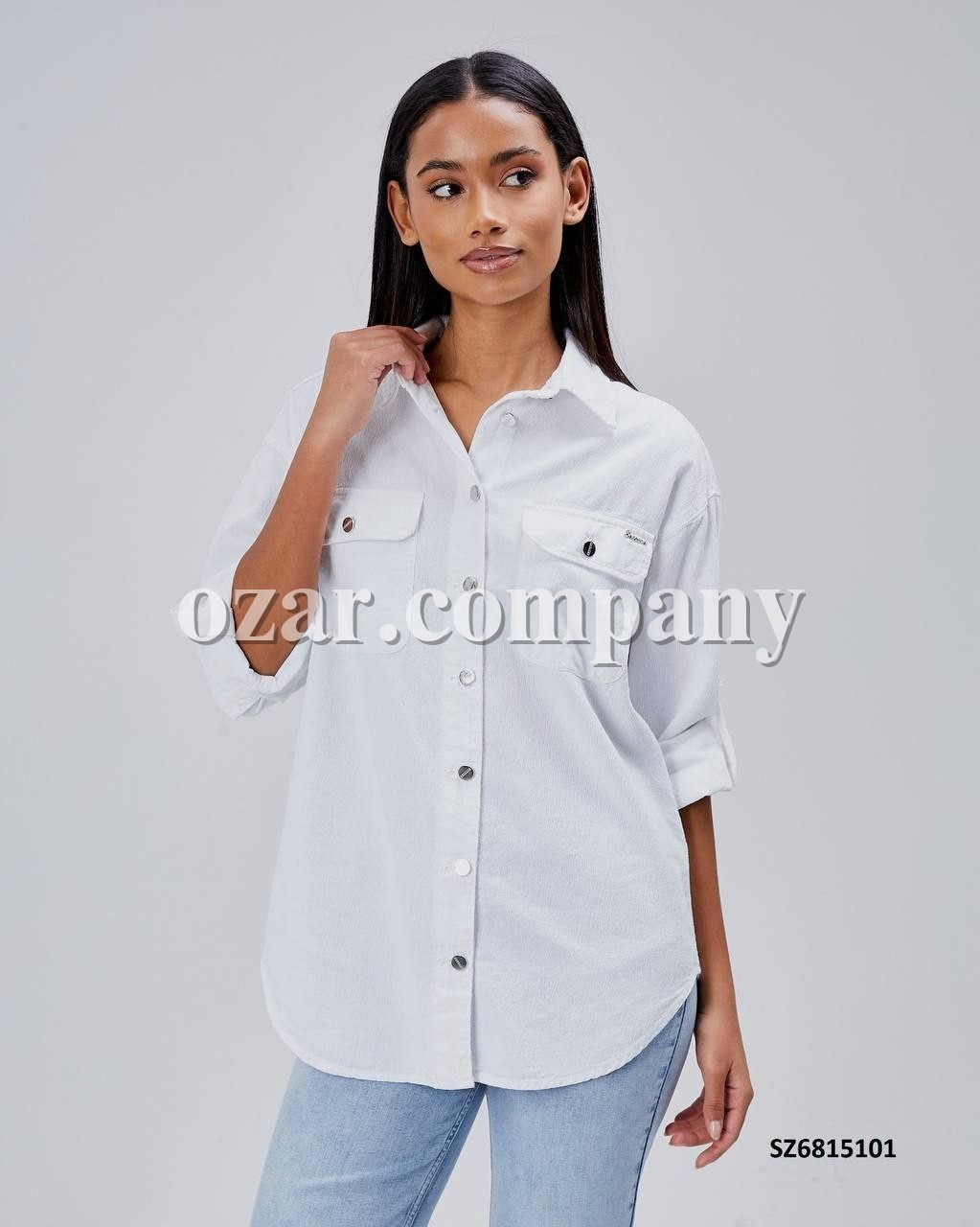 Женская Джинсовая Рубашка Shezzen