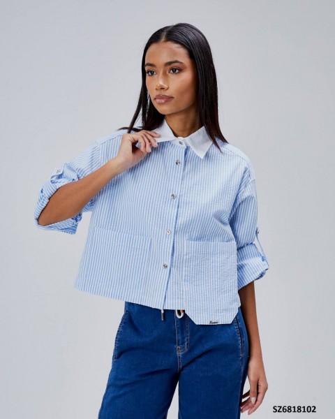 Женская Джинсовая Рубашка Shezzen