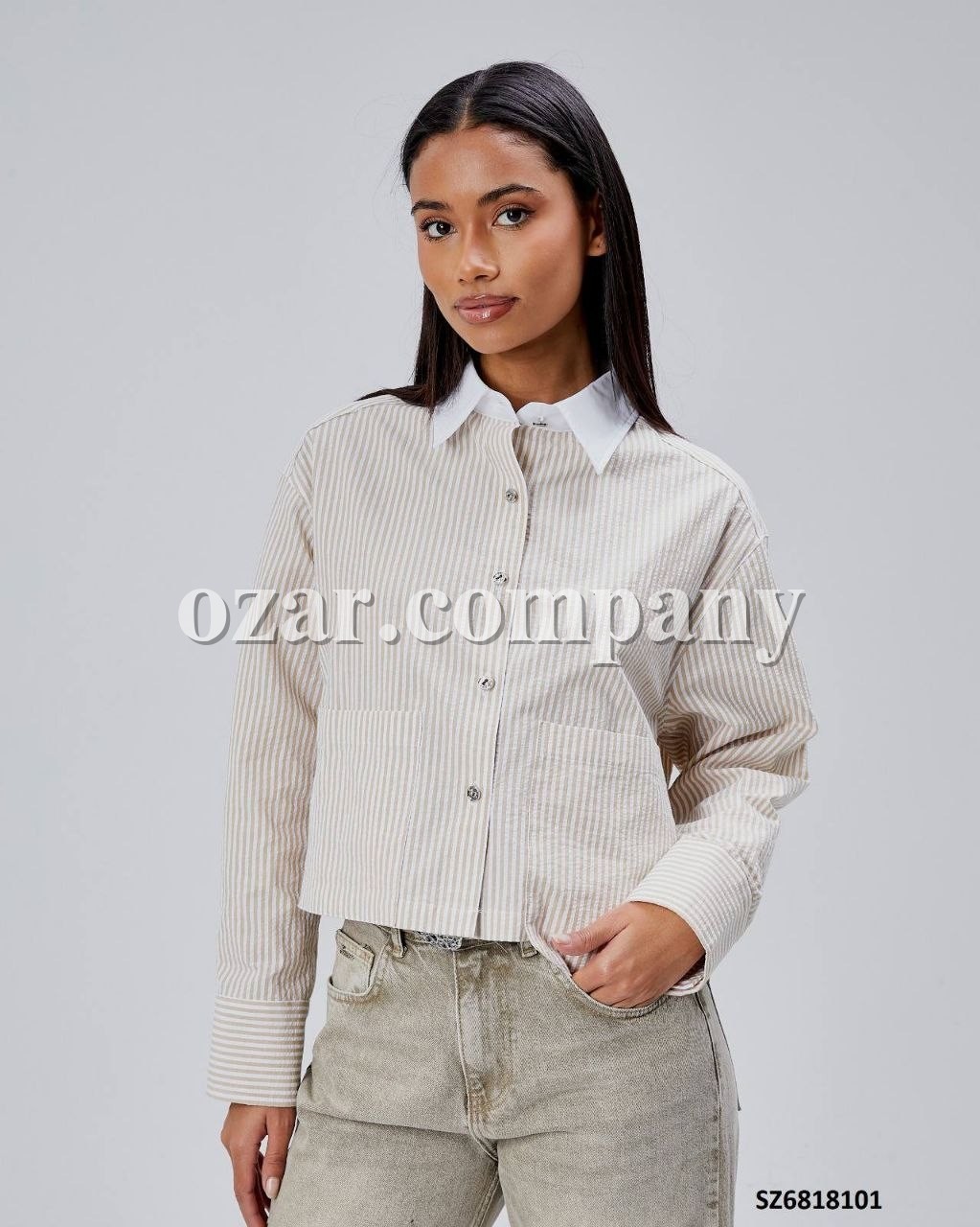 Женская Джинсовая Рубашка Shezzen