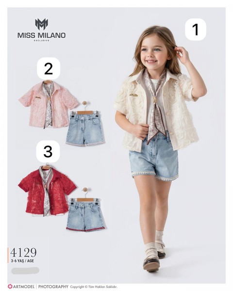 Костюм Тройка Для Девочки Miss Milano (3-4-5-6лет) 