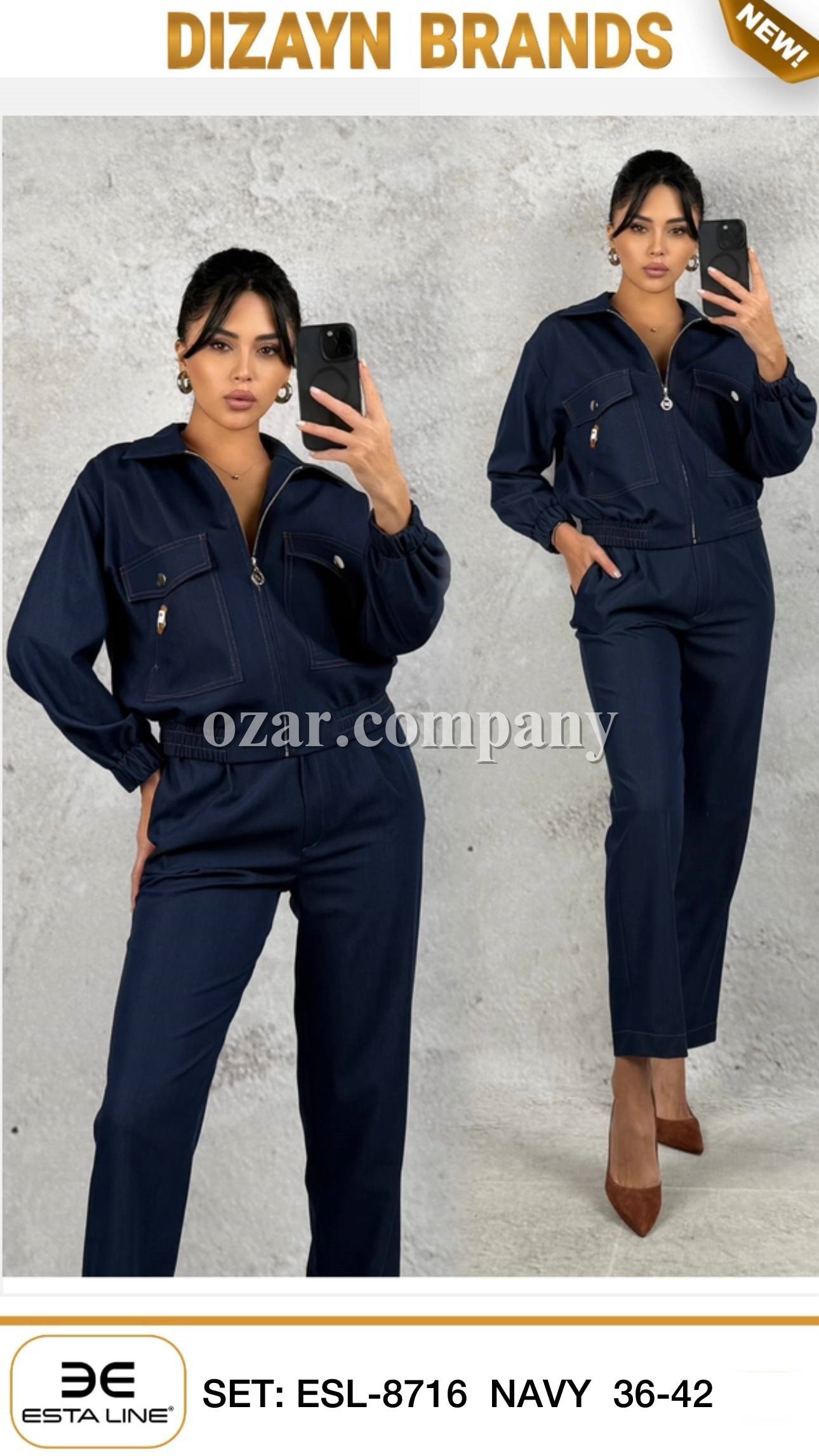 Женский Джинсовый Костюм Dizayn 