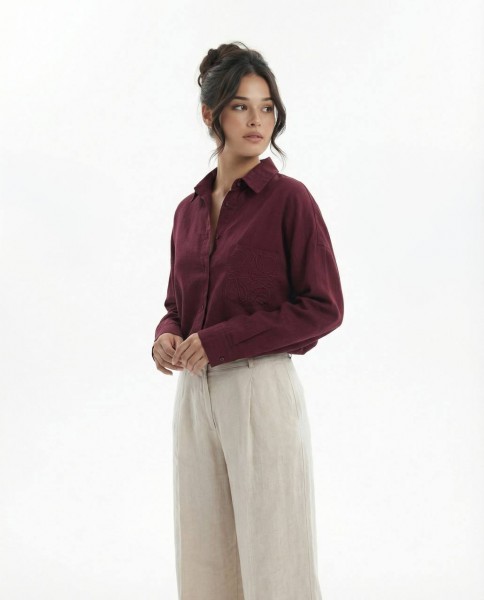 Женское Рубашка Fame