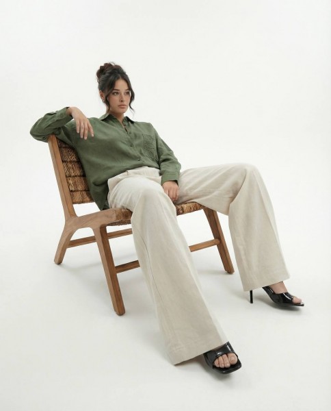 Женское Рубашка Fame