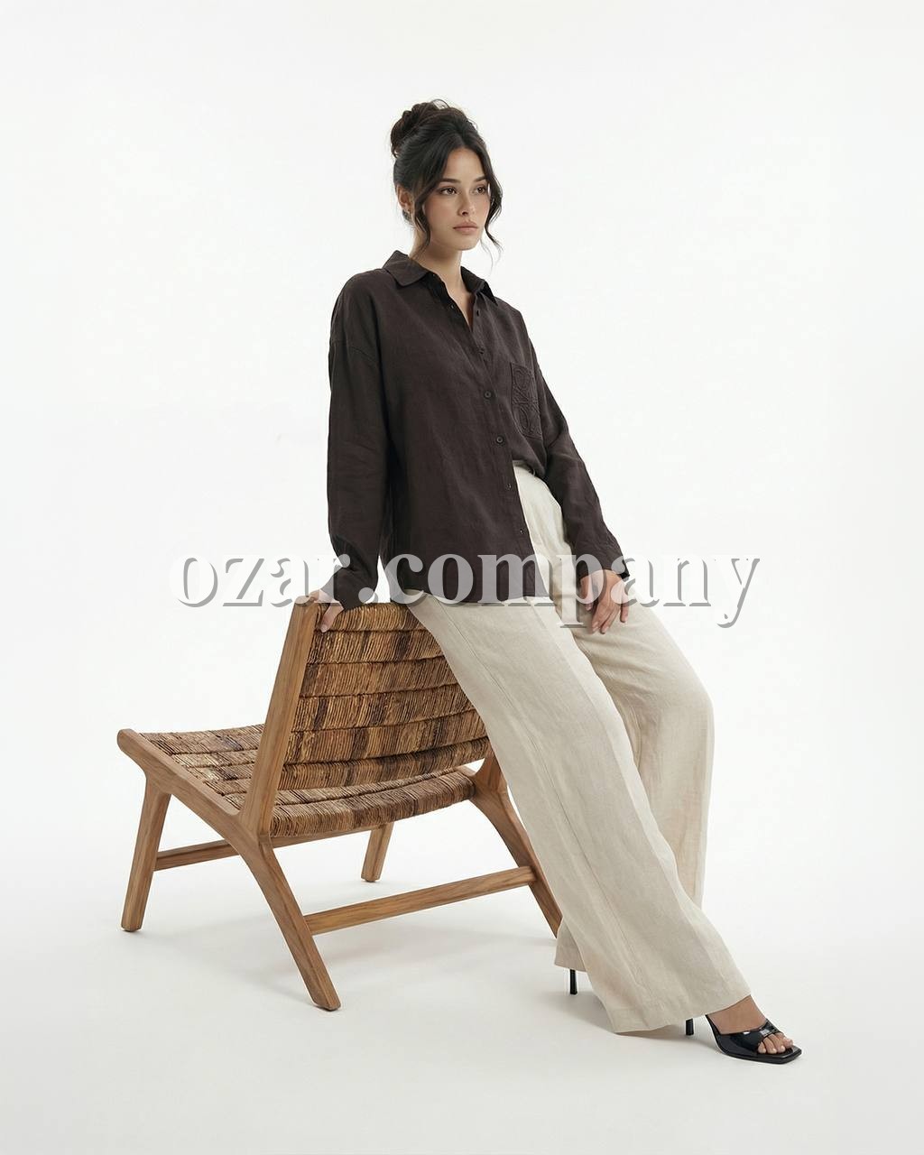 Женское Рубашка Fame