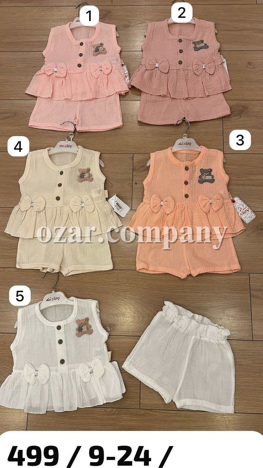 Муслиновый Костюм Для Девочки Mini Clup (9-12-18-24мес.)