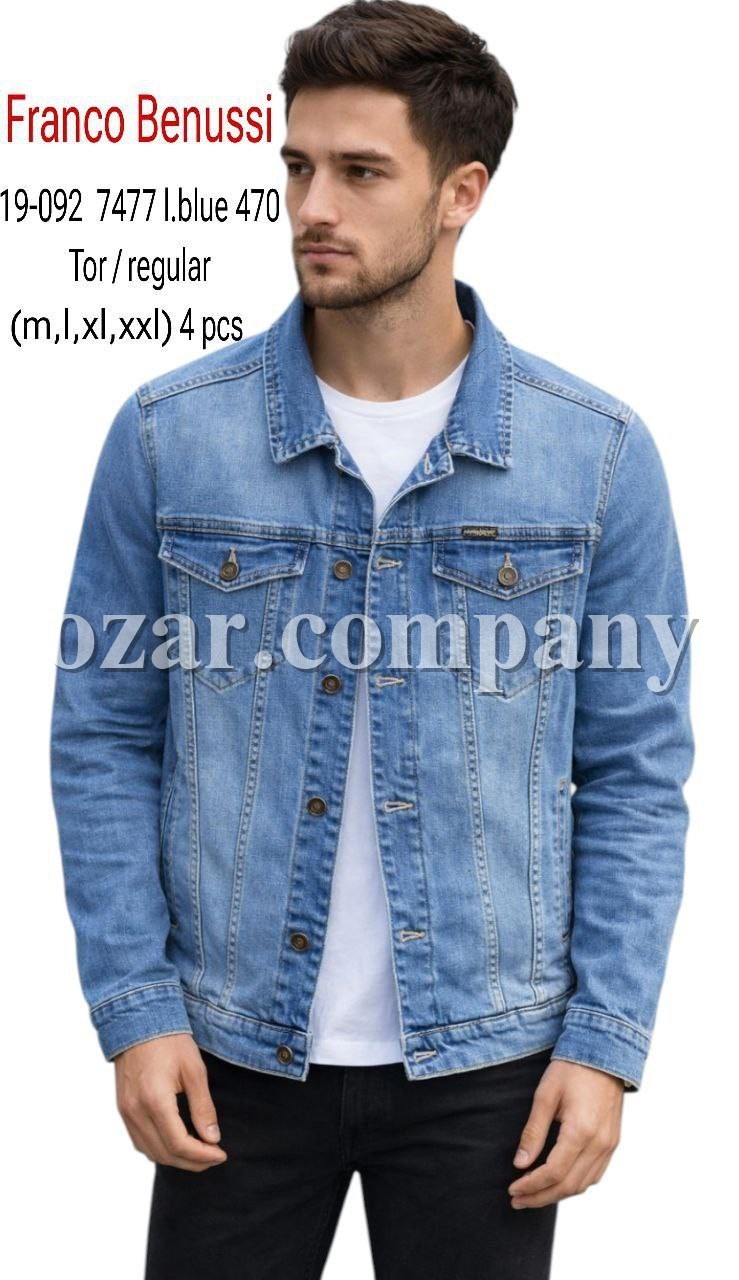 Мужской Джинсовый Пиджак Franco Benussi 