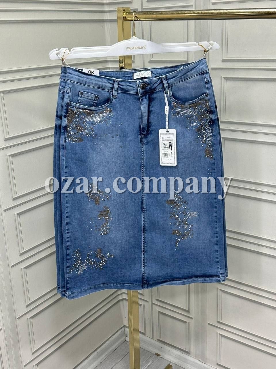 Женская Джинсовая Юбка Eva Enrica (Большие размеры)