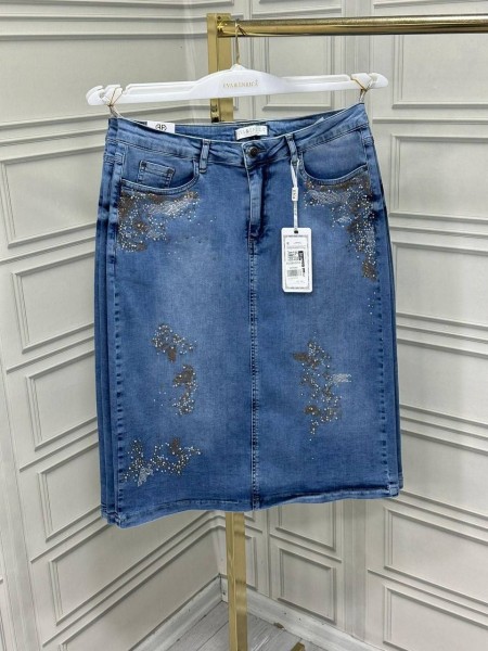 Женская Джинсовая Юбка Eva Enrica (Большие размеры)