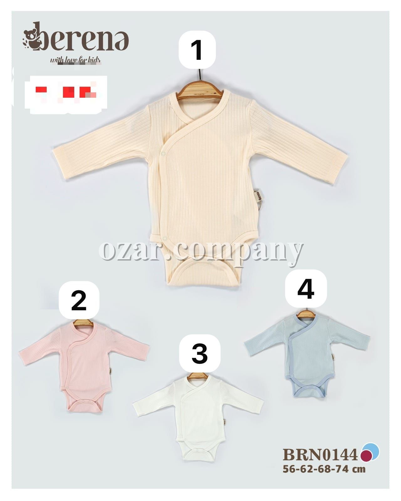Бодик Для Новорождённых Berena (0-3-6-9мес.)