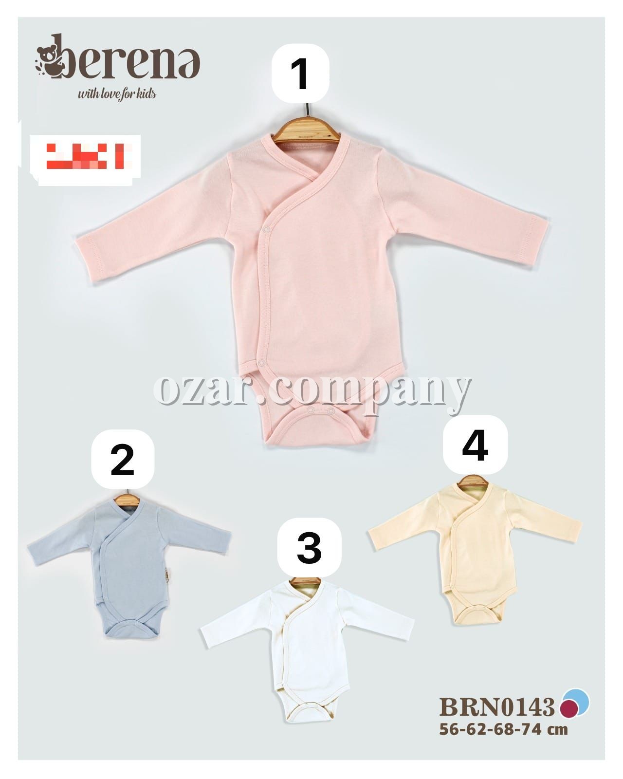 Бодик Для Новорождённых Berena (0-3-6-9мес.)