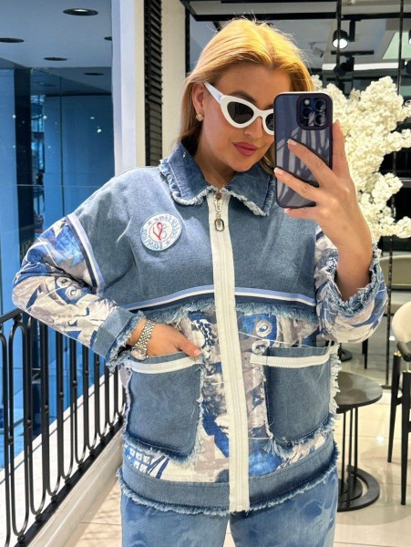 Женский Джинсовый Пиджак Lammax (Большие размеры) 