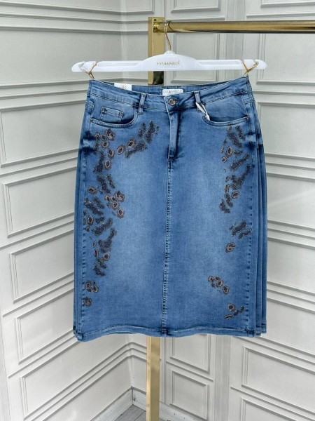 Женская Джинсовая Юбка Eva Enrica (Большие размеры)