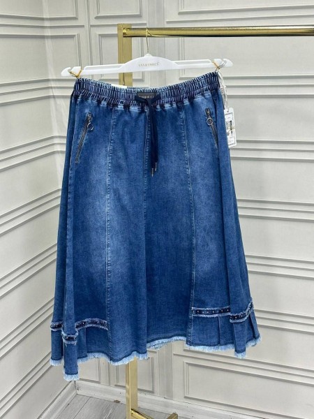 Женская Джинсовая Юбка Eva Enrica (Большие размеры)