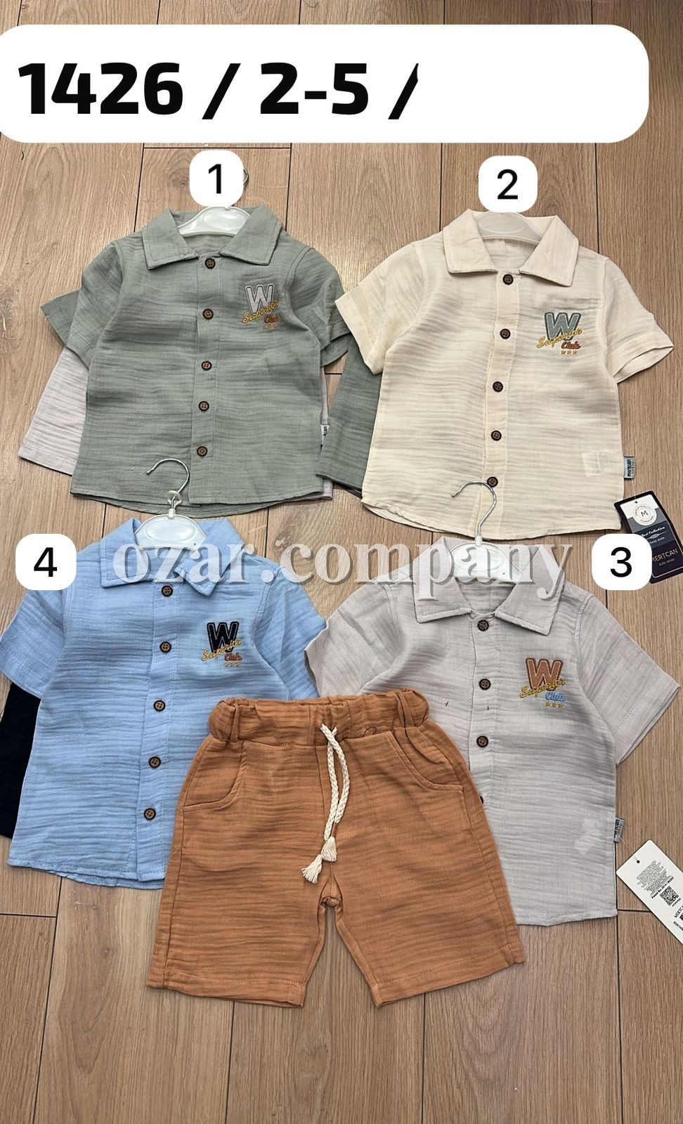 Муслиновый Костюм Для Мальчика Mertcan (2-3-4-5лет)