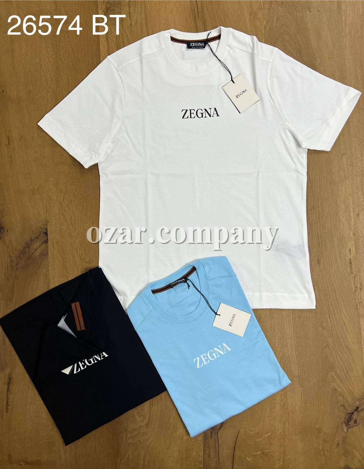 Мужская Футболка Zegna (Большие размеры)
