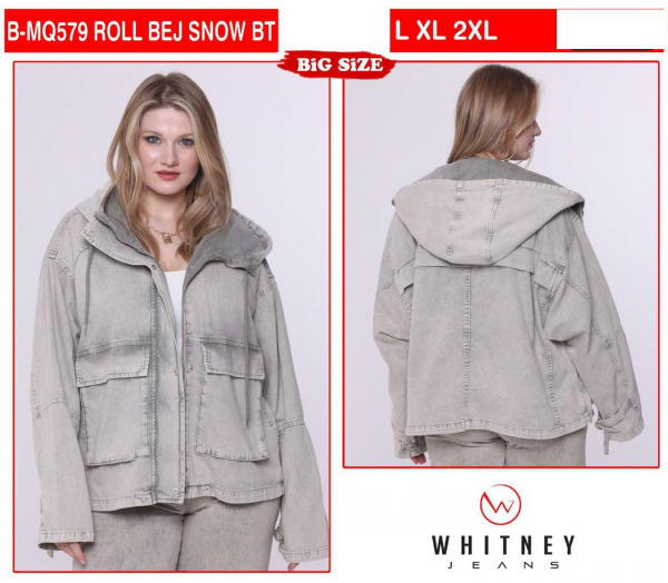 Женская Джинсовая Куртка Whitney (Большие размеры)
