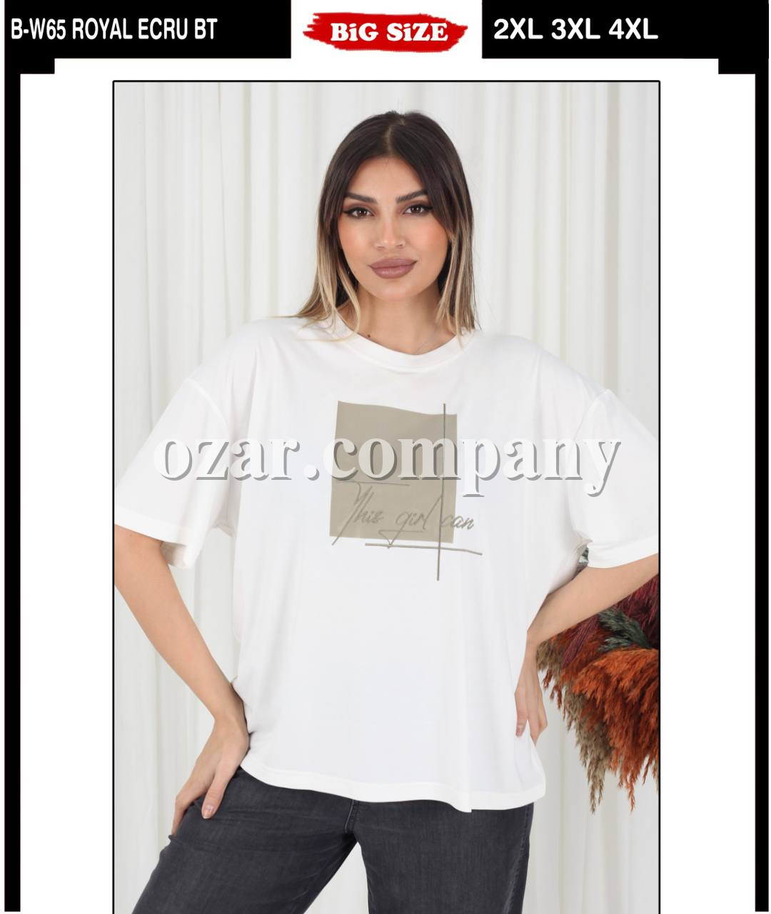 Женская Футболка Whitney (Большие размеры)