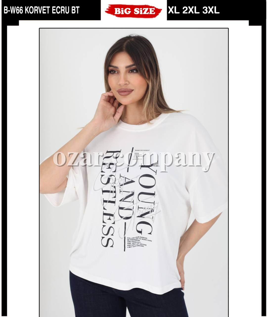 Женская Футболка Whitney (Большие размеры)