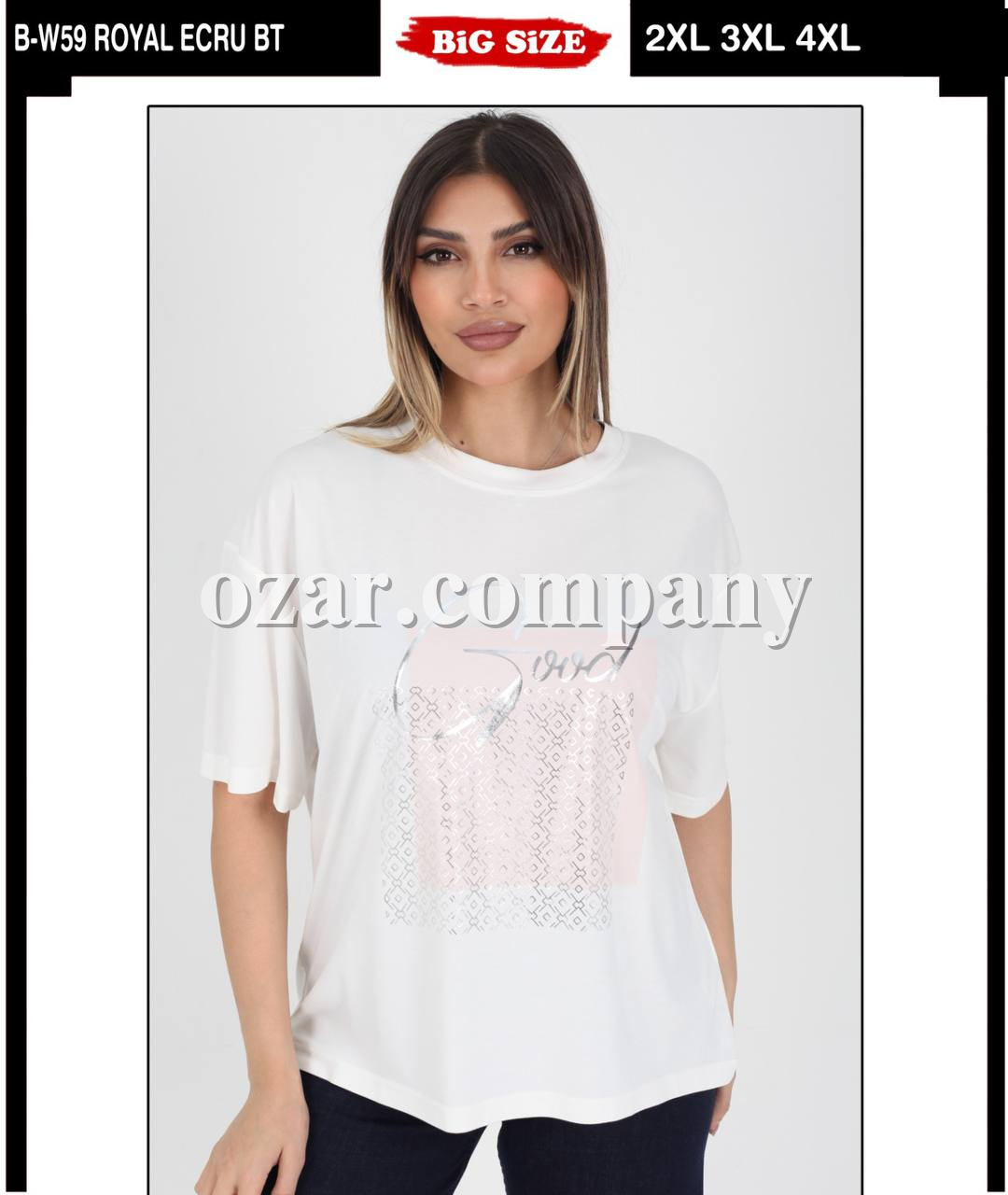 Женская Футболка Whitney (Большие размеры)