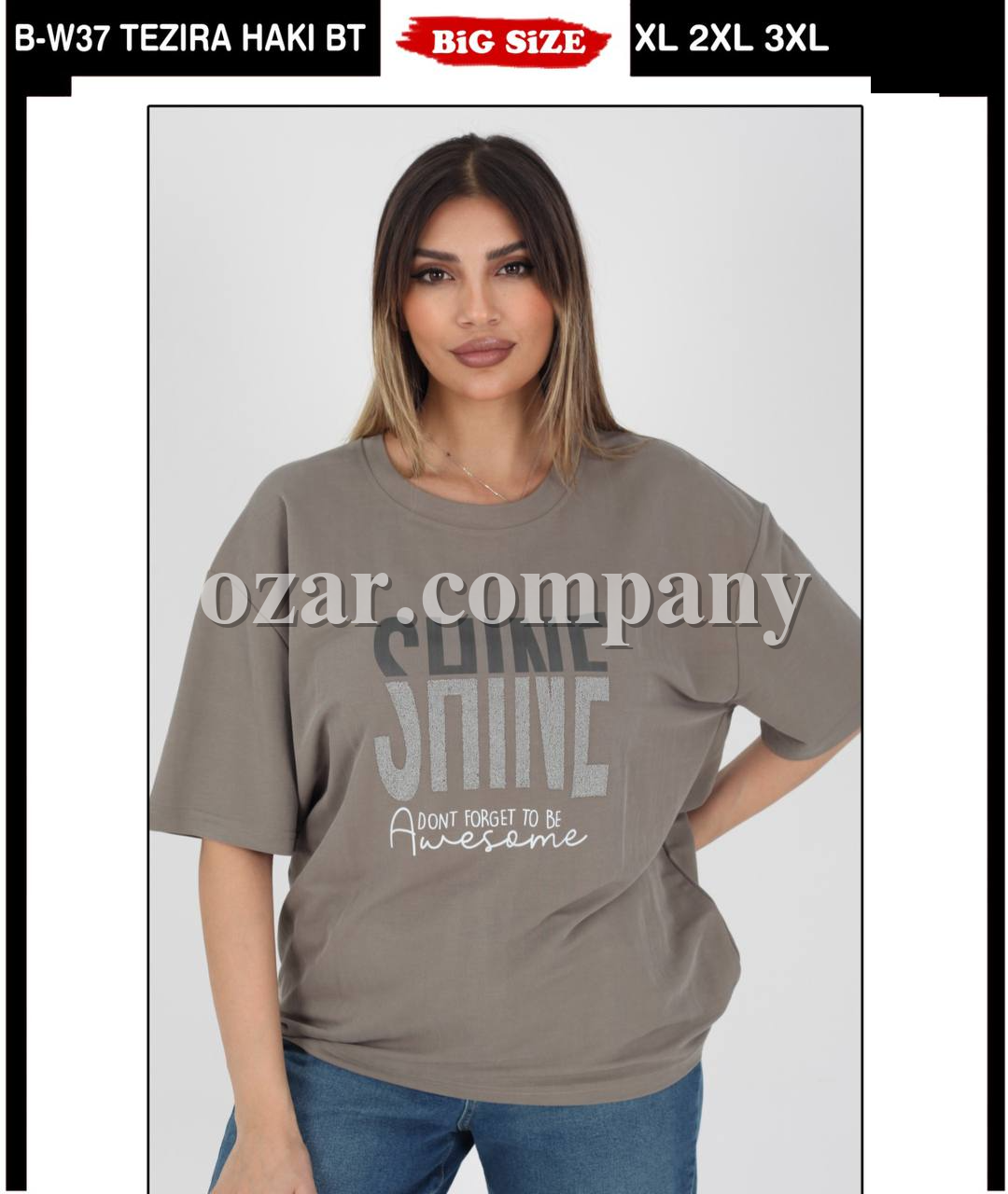 Женская Футболка Whitney (Большие размеры)