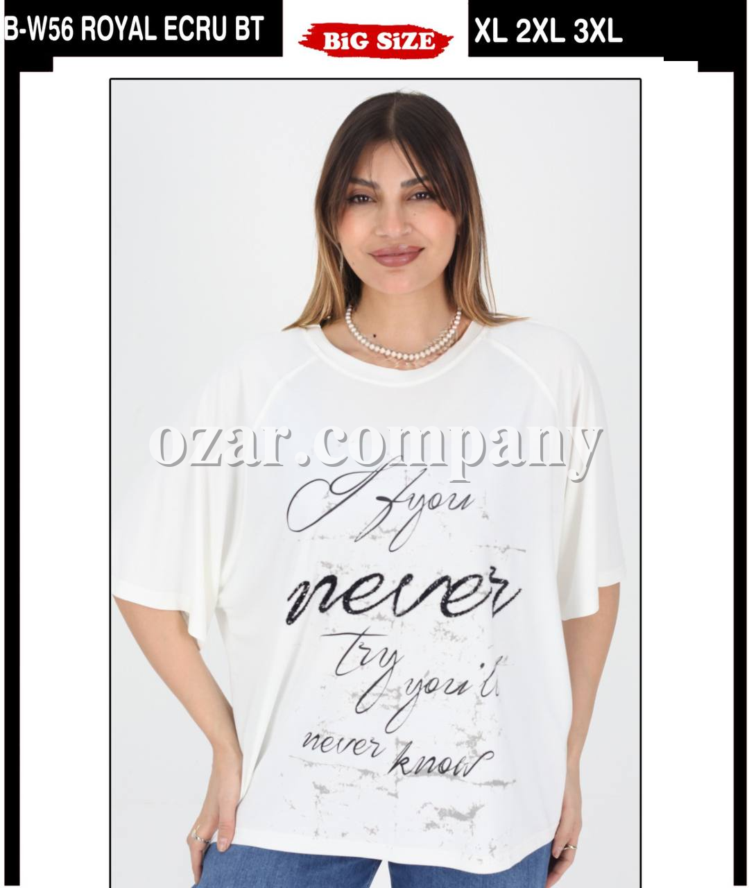 Женская Футболка Whitney (Большие размеры)